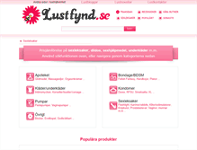 Tablet Screenshot of lustfynd.se